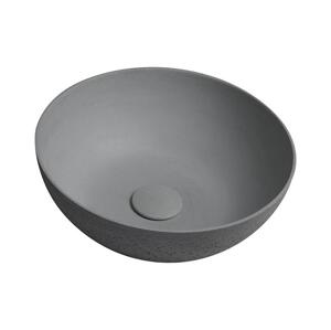 Sapho - Umyvadlo na desku FORMIGO pr. 39 cm beton/matná šedá FG317