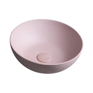 Sapho - Umyvadlo na desku FORMIGO pr. 39 cm beton/růžová FG321