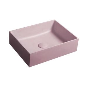 Sapho - Umyvadlo na desku 47,5x36,5 cm beton/růžová FG121