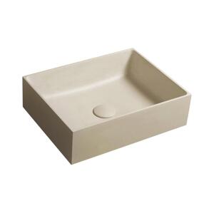 Sapho - Umyvadlo na desku FORMIGO 47,5x36,5 cm beton/béžová FG122