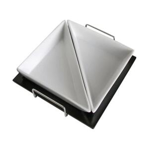 UTC Sada misek s podnosem TORO 2 ks keramika/dřevo 590053