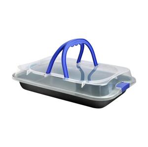 UTC Pekáč s víkem TORO 42x3,8x29 cm černá/modrá 390110