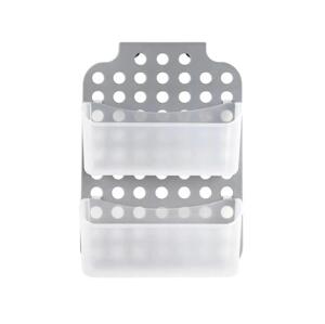 UTC Dvoupatrová závěsná police do sprchy 12x35,5 cm šedá/bílá