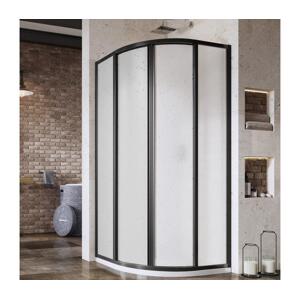 Ravak 3114O30211 - Sprchový kout čtyřdílný čtvrtkruhový SUPERNOVA 80x80 cm černá 3114O30211