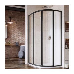 Ravak 3114O302Z1 - Sprchový kout čtyřdílný čtvrtkruhový SUPERNOVA 80x80 cm černá 3114O302Z1