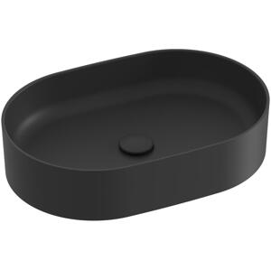 Ravak XJX0D155000 - Umyvadlo na desku CERAMIC SLIM 55x37 cm keramika/černá XJX0D155000