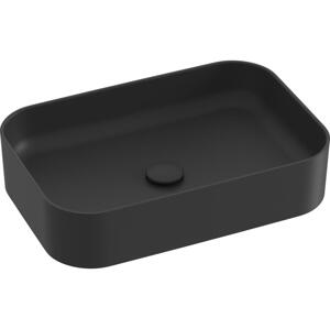 Ravak XJX0D155001 - Umyvadlo na desku CERAMIC SLIM 55x37 cm keramika/černá XJX0D155001