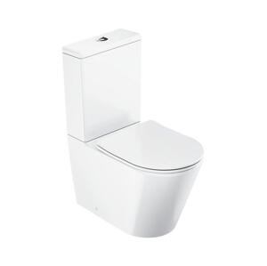 Ravak X01872 - WC kombi Rimless s prkénkem SoftClose ELEGANT keramika/bílá X01872