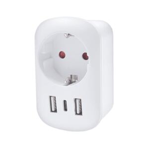 PA03USA - Cestovní adaptér pro USA 230V 2x USB-A + 1x USB-C