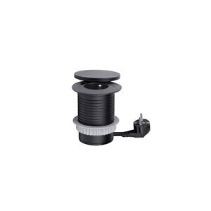 PP119CWB - Vestavná zásuvka s bezdr. nabíj. 10W 1Z + USB A+C černá