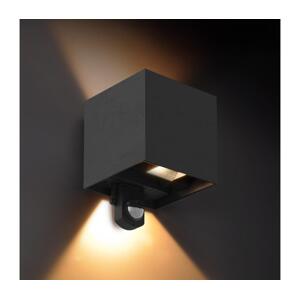 Brilagi Brilagi - LED Venkovní nástěnné svítidlo se senzorem CUBE LED/6W/230V černá