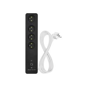 Chytrý prodluž. kabel s vypínačem GoSmart 4Z + 1xUSB-A + 1xUSB-C 2 m Wi-Fi Tuya