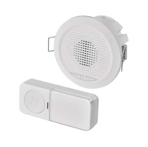 Bezdrátový zvonek vestavný 230V + 1xCR2032 bílá P57103