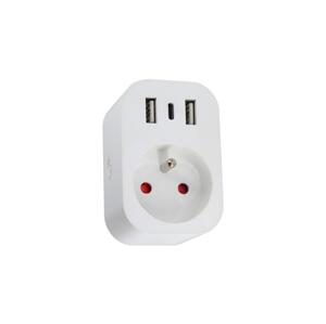 Neo  NEO 07799L - Chytrá rozbočovací zásuvka 16A/230V + 2xUSB+1xUSB C Tuya