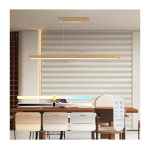 Brilagi -LED Stmívatelný lustr na lanku OAK SMART LED/30W/230V Wi-Fi Tuya dub+DO BRI364