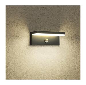 Brilagi-LED Venkovní nástěnné svítidlo se senzorem TESSI LED/10W/230V černá IP54 BRI367