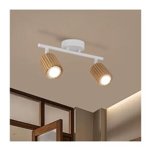 Brilagi - Bodové svítidlo MODERN WOOD 2xGU10/8W/230V kaučukovník/bílá BRI381