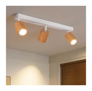 Brilagi - Bodové svítidlo MODERN WOOD 3xGU10/8W/230V kaučukovník/bílá BRI386