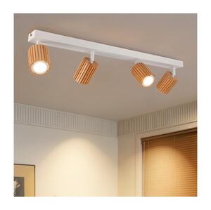 Brilagi - Bodové svítidlo MODERN WOOD 4xGU10/8W/230V kaučukovník/bílá BRI387
