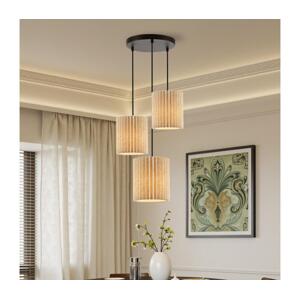 Brilagi - Lustr na lanku NORDIC WAVE 3xE27/15W/230V pr. 38 cm len/černá BRI390