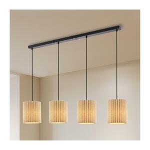 Brilagi - Lustr na lanku NORDIC WAVE 4xE27/15W/230V len/černá BRI391