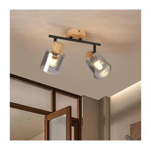 Brilagi - Bodové svítidlo HYGGE 2xE14/15W/230V kaučukovník/kouřová BRI399