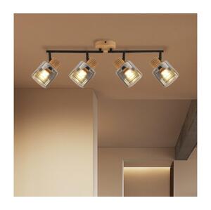 Brilagi - Bodové svítidlo HYGGE 4xE14/15W/230V kaučukovník/kouřová BRI402