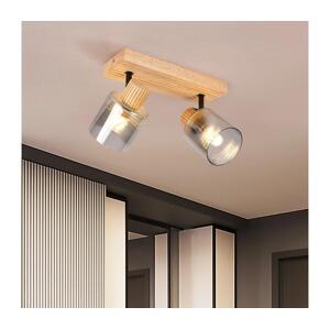 Brilagi - Bodové svítidlo HYGGE 2xE14/15W/230V kaučukovník/kouřová BRI403