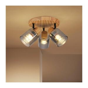 Brilagi - Bodové svítidlo HYGGE 3xE14/15W/230V kaučukovník/kouřová BRI405