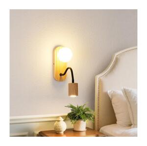Brilagi - Nástěnná lampa MODERN WOOD 1xG9/5W/230V + 1xGU10/8W kaučukovník BRI409