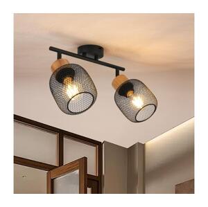 Brilagi - Bodové svítidlo BASKLITE 2xE27/15W/230V kaučukovník/černá BRI421