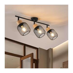 Brilagi - Bodové svítidlo BASKLITE 3xE27/15W/230V kaučukovník/černá BRI422