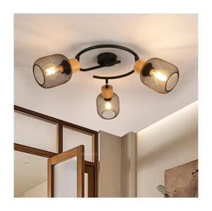 Brilagi - Bodové svítidlo BASKLITE 3xE27/15W/230V kaučukovník/černá BRI423