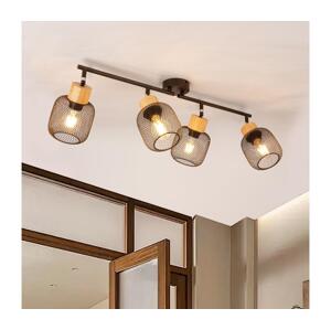 Brilagi - Bodové svítidlo BASKLITE 4xE27/15W/230V kaučukovník/černá BRI424