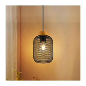 Brilagi - Lustr na lanku BASKLITE 1xE27/15W/230V kaučukovník/černá BRI426