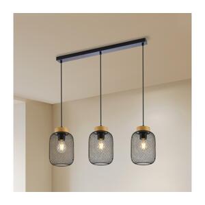 Brilagi - Lustr na lanku BASKLITE 3xE27/15W/230V kaučukovník/černá BRI428