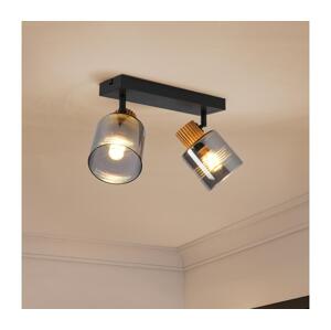 Brilagi - Bodové svítidlo HYGGE 2xE14/15W/230V černá/kouřová BRI439