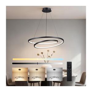 Brilagi-LED Stmívatelný lustr na lanku TWISTER LED/75W/230V pr. 70 cm černá +DO BRI478