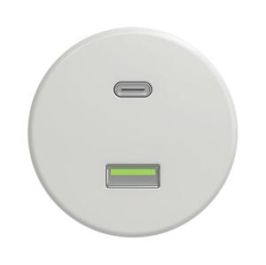 lap lap - Retro USB zásuvka A+C bílá