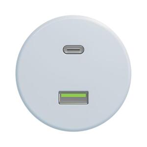 lap lap - Retro USB zásuvka A+C modrá