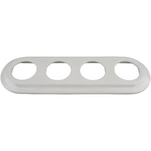 Bohemia-Design - Porcelánový retro rámeček čtyřnásobný bílá 12359369