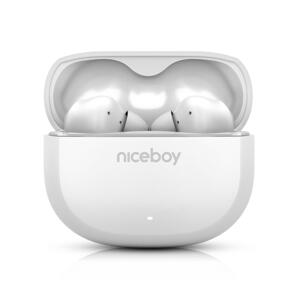 Niceboy Niceboy Pins 4 - Bezdrátová sluchátka s ANC 400 mAh + 2x 50 mAh IPX4 bílá