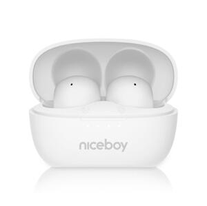 Niceboy Niceboy Podsie 4 POP - Bezdrátová sluchátka 400 mAh + 2x 40 mAh IPX4 bílá