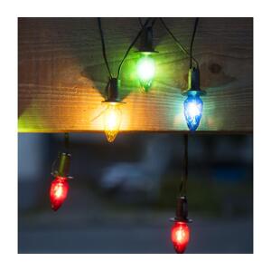LED Venkovní vánoční řetěz CONE FILAMENT 20xE10 19m barevná/teplá bílá IP44