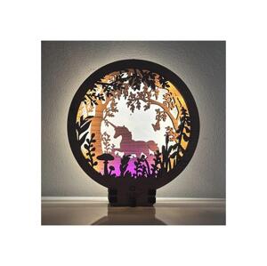 Li-Go 23568/DUB2 - LED Stmívatelná stolní dekorace LED/12W/230V 20x22 cm dub 23568/DUB2