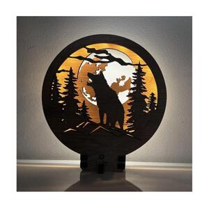 Li-Go 23574/DUB2 - LED Stmívatelná stolní dekorace LED/12W/230V 20x22 cm dub 23574/DUB2