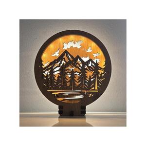 Li-Go 23583/DUB2 - LED Stmívatelná stolní dekorace LED/12W/230V 20x22 cm dub 23583/DUB2