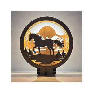 Li-Go 23598/DUB2 - LED Stmívatelná stolní dekorace LED/12W/230V 20x22 cm dub 23598/DUB2