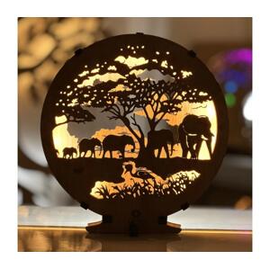 Li-Go 23610/DUB2 - LED Stmívatelná stolní dekorace LED/12W/230V 20x22 cm dub 23610/DUB2