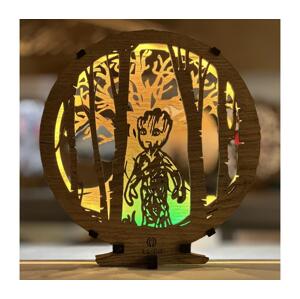 Li-Go 23613/DUB2 - LED Stmívatelná stolní dekorace LED/12W/230V 20x22 cm dub 23613/DUB2